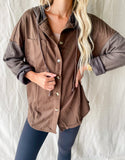 Georgie Hooded Dark Brown Jacke