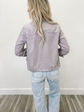 Warm Grey Cropped Utility Jacket