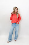 Coral Round Neck Sweater