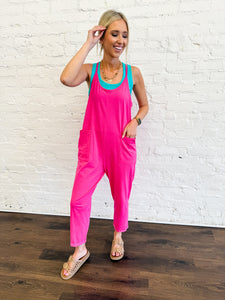 Kenah Hot Pink Jumpsuit