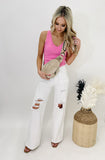 V-Neck Ribbed Knit Tank- 2 Colors