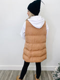 Coffee Quilted Puffer Vest