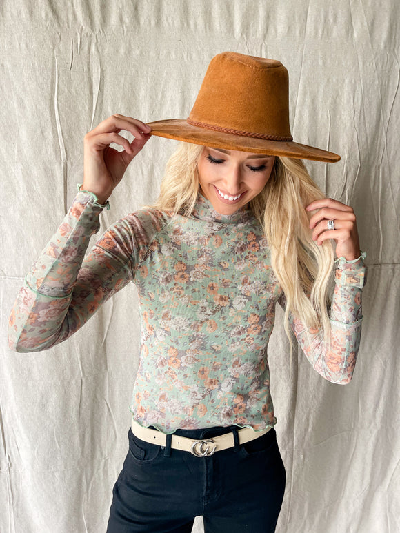 Margarita Floral Mesh Top