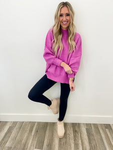 Bright Mauve Oversized Sweater