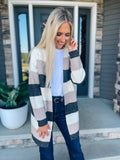 Lina Color Block Cardigan