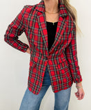 Red Plaid Blazer