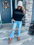 Weekend Patched Crop Sweatshirt