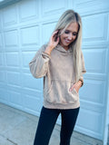 Drue Fleece Hooded Sweatshirt Camel