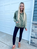 Drue Fleece Hooded Sweatshirt Olive