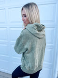 Drue Fleece Hooded Sweatshirt Olive