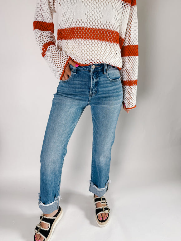 Elija Straight Cuffed Denim