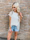 Metallic Crochet Top