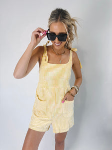 Yellow Stripe Romper