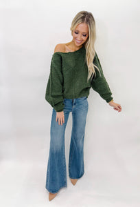 Olive Slouchy Sweater