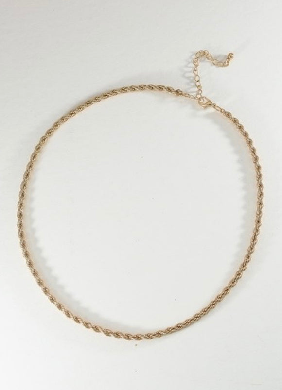 Gold Rope Chain Necklace