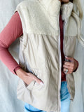 Taupe Faux/Sherpa Vest