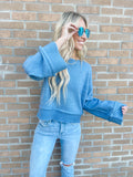 Cozy Gray Blue Sweater