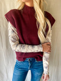 One Step Ahead Burgundy Sweater Vest