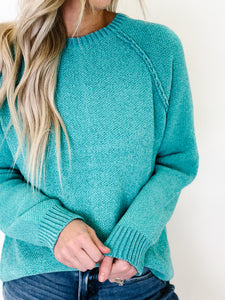 Turquoise Chenille Sweater