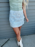 White Embellished Skirt