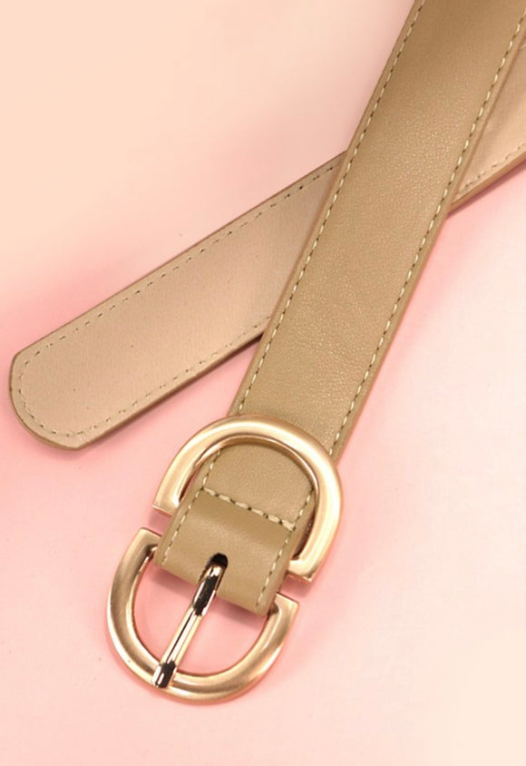 Tan Faux Leather Belt