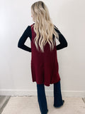 Burgundy Sleeveless Sweater Vest