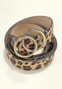 Leopard Double O Belt