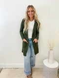 New Olive Long Sweater Jacket