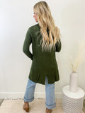 New Olive Long Sweater Jacket