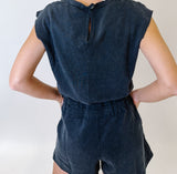 On The Move Romper-Black