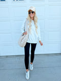 Bone Fleece Crewneck Long Sleeve Sweatshirt