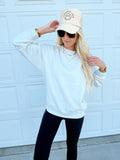 Bone Fleece Crewneck Long Sleeve Sweatshirt