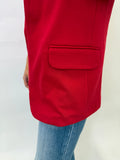 Red Roll Up Sleeve Blazer