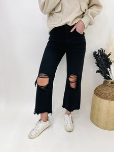 Nia 90's Vintage Crop Flare Jeans