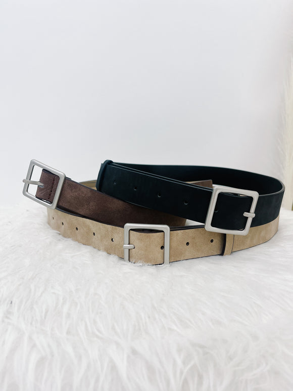 Square Buckle Belt-3 Colors