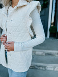 Quilting Knit Ruffle Sleeve Vest