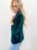 Neena Hunter Green Velvet Blazer