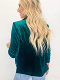 Neena Hunter Green Velvet Blazer