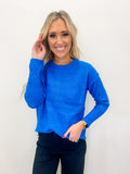 Blue Pocket Sweater