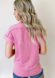 Striped Round Neck Short Sleeve T-Shirt